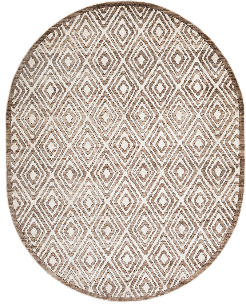 Sanctuary Retreat Collection Area Rug -  Oasis Oval Chocolate Brown  lifestyle 22