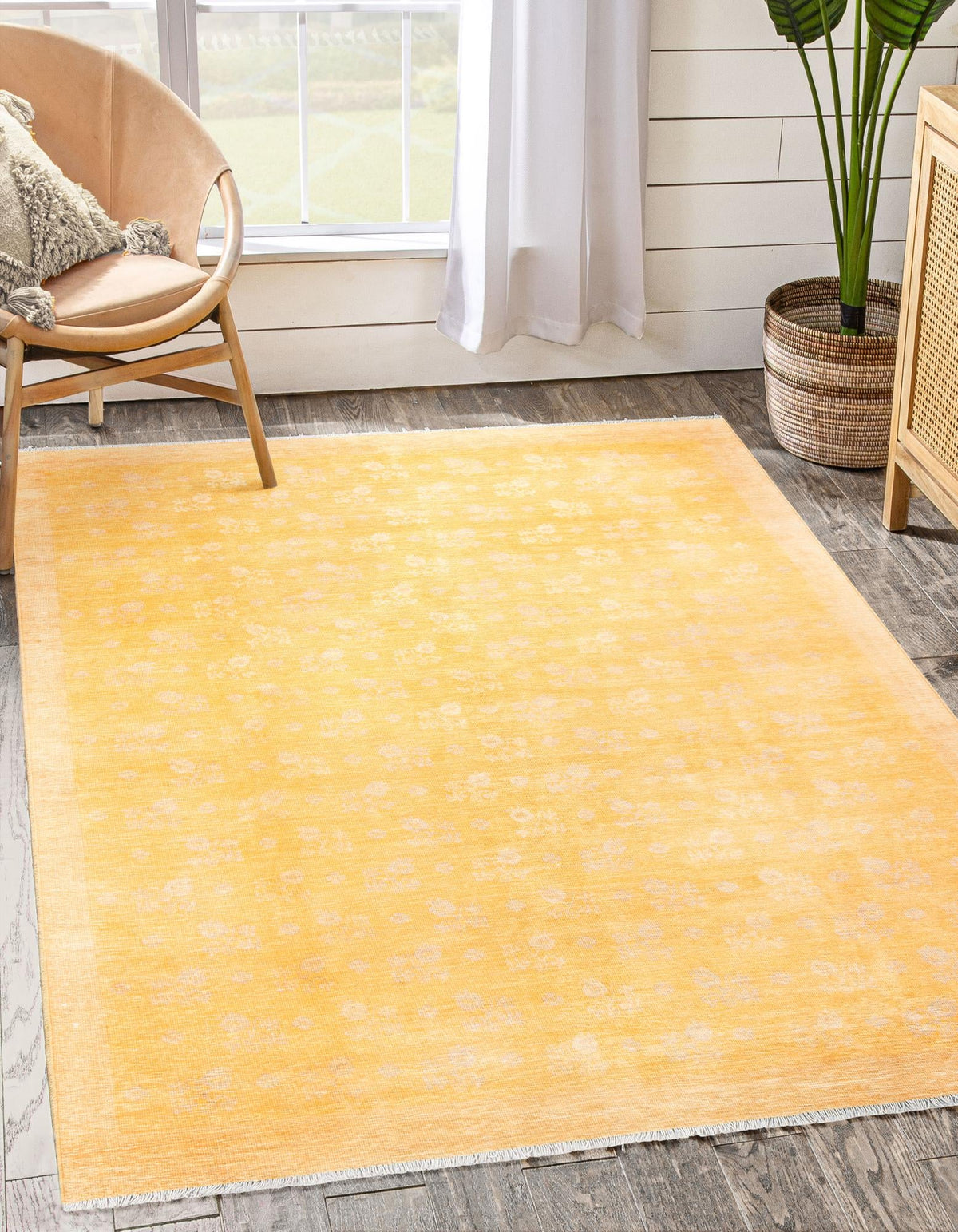 Bazaar Chic Collection Area Rug - Marrakech Rectangle Yellow  lifestyle 2