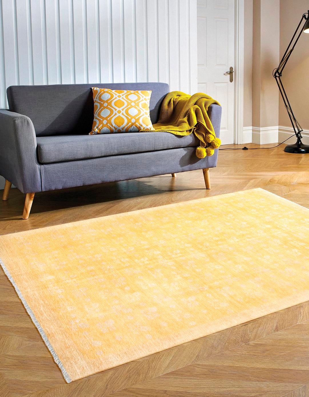 Bazaar Chic Collection Area Rug - Marrakech Rectangle Yellow  lifestyle 3