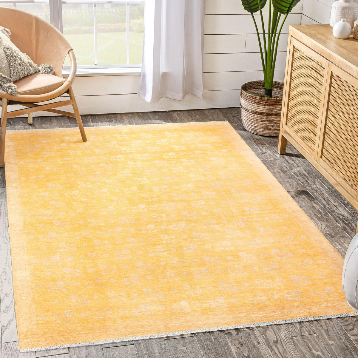 Bazaar Chic Collection Area Rug - Marrakech Rectangle Yellow  lifestyle 15