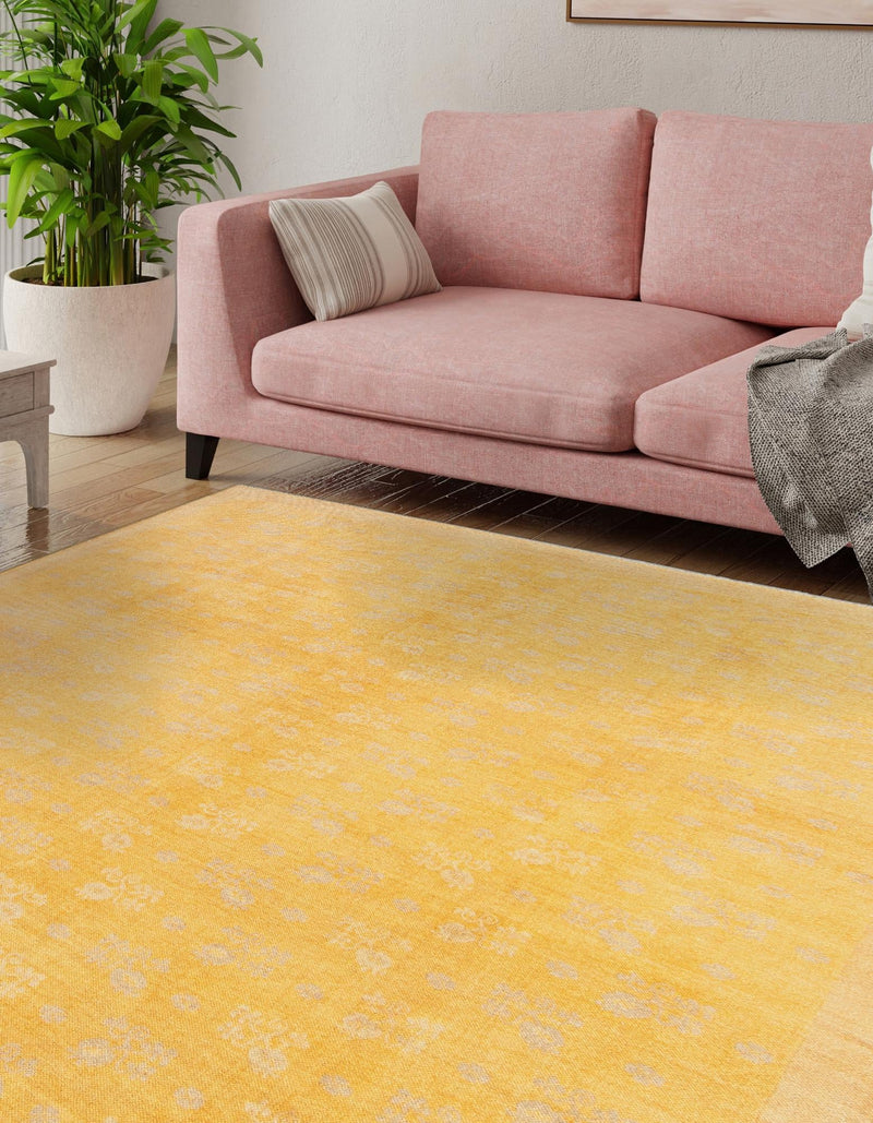 Bazaar Chic Collection Area Rug - Marrakech Square Yellow  lifestyle 37