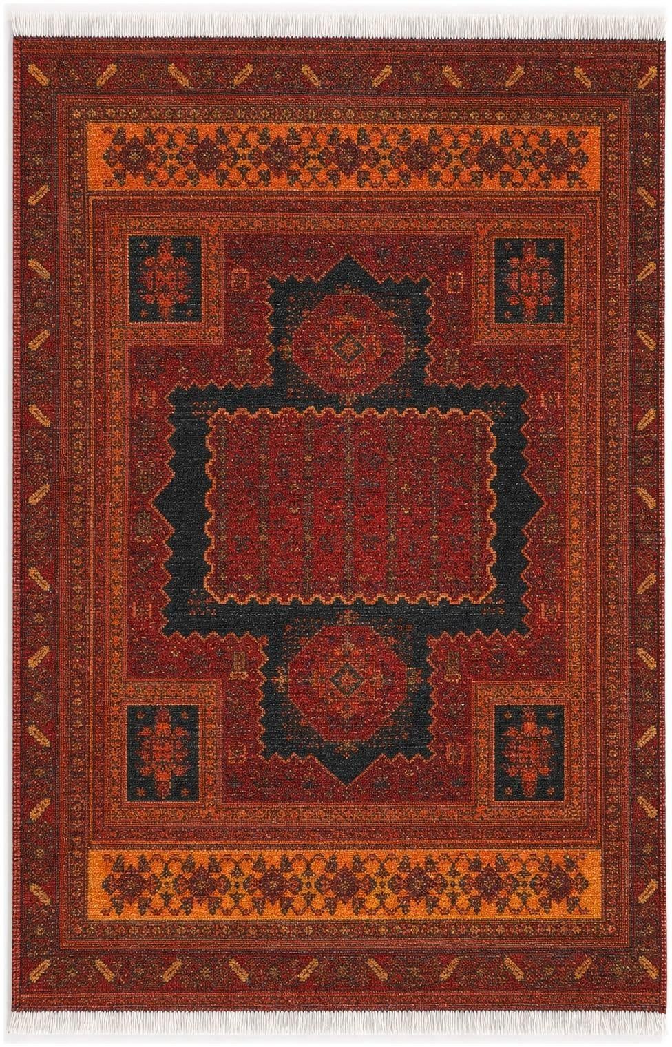 Bazaar Chic Collection Area Rug -  Taroudant Rectangle Rust Red  lifestyle 2