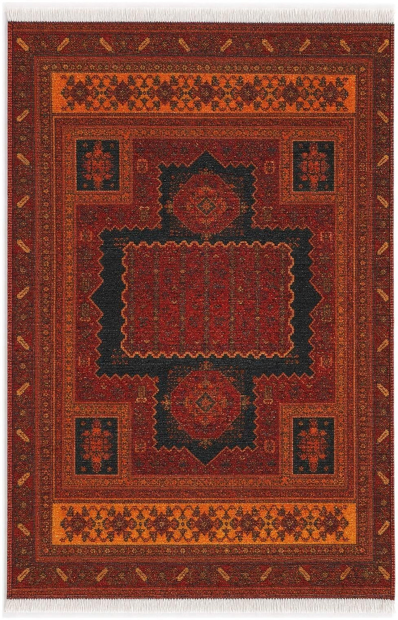 Bazaar Chic Collection Area Rug -  Taroudant Rectangle Rust Red  lifestyle 2
