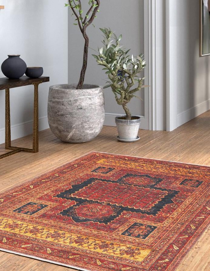 Bazaar Chic Collection Area Rug -  Taroudant Rectangle Rust Red  lifestyle 4
