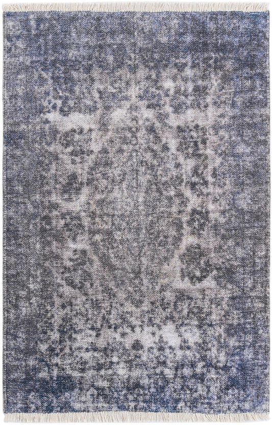 Bazaar Chic Collection Area Rug -  Asilah Rectangle Gray and Blue Main