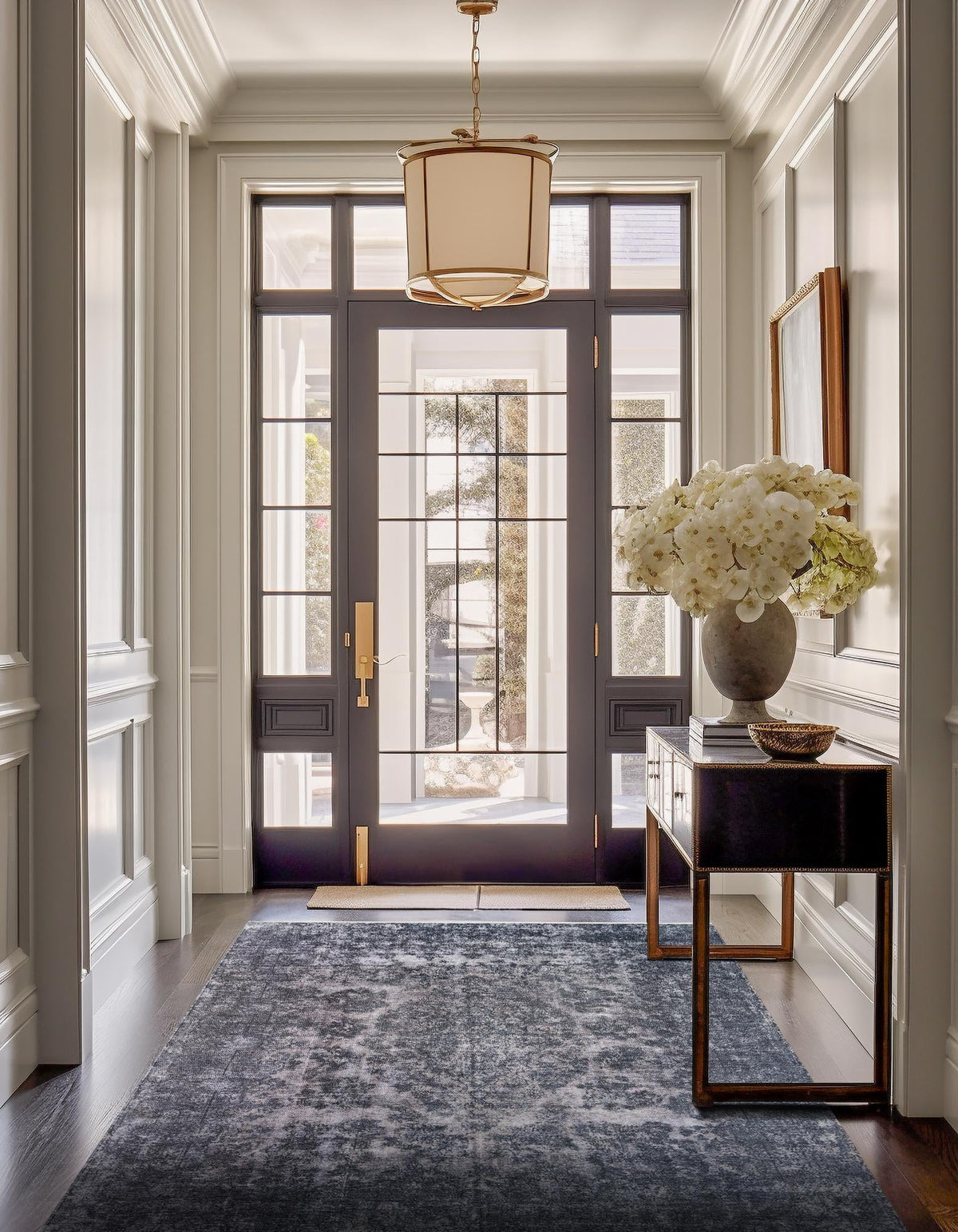 Bazaar Chic Collection Area Rug -  Asilah Rectangle Gray and Blue  lifestyle 5