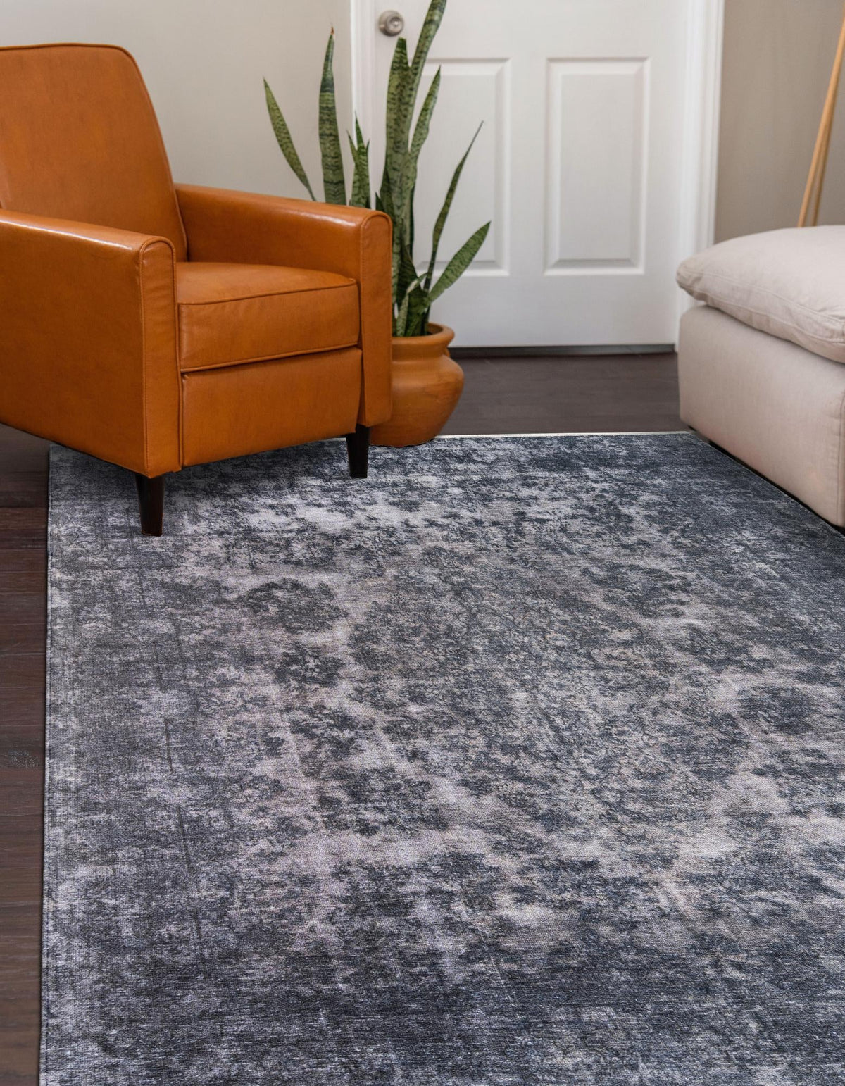 Bazaar Chic Collection Area Rug -  Asilah Rectangle Gray and Blue  lifestyle 9