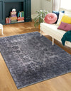 Bazaar Chic Collection Area Rug -  Asilah Rectangle Gray and Blue  lifestyle 10
