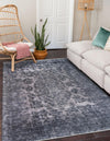 Bazaar Chic Collection Area Rug -  Asilah Rectangle Gray and Blue  lifestyle 11