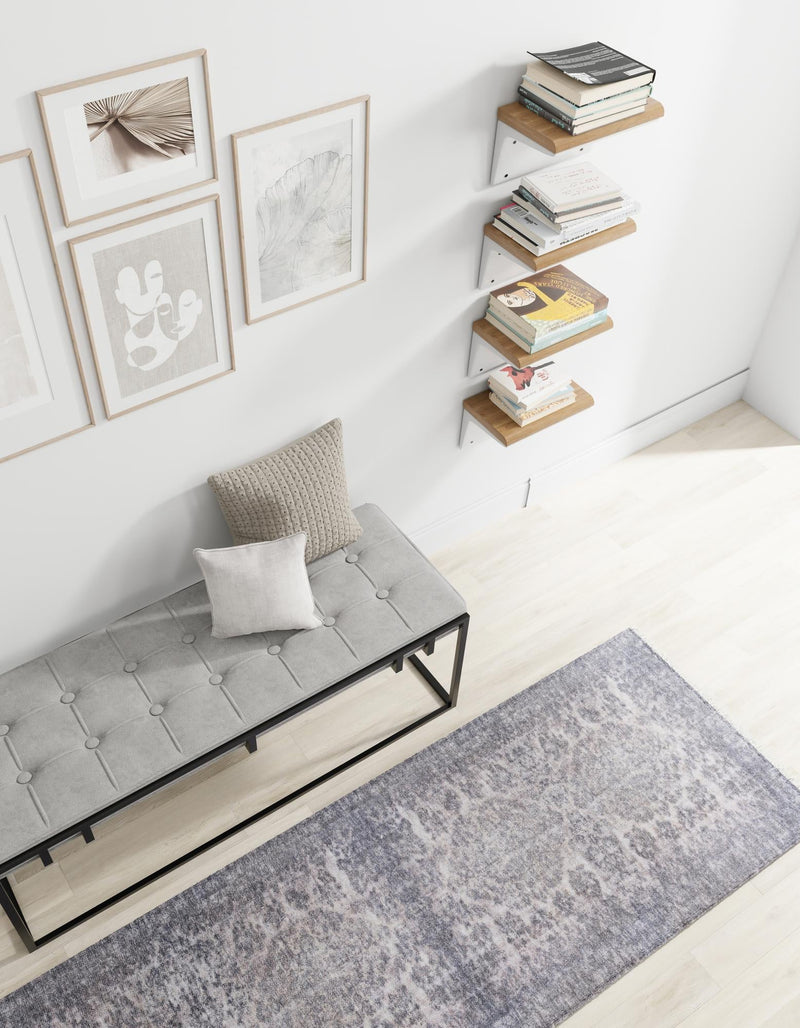 Bazaar Chic Collection Area Rug -  Asilah Runner Gray and Blue  lifestyle 32