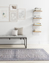 Bazaar Chic Collection Area Rug -  Asilah Runner Gray and Blue  lifestyle 34