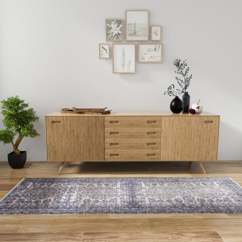 Bazaar Chic Collection Area Rug -  Asilah Runner Gray and Blue  lifestyle 61