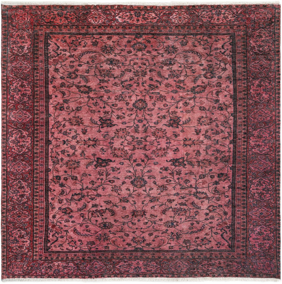 Bazaar Chic Collection Area Rug -  Larache Square Antique Red  lifestyle 19