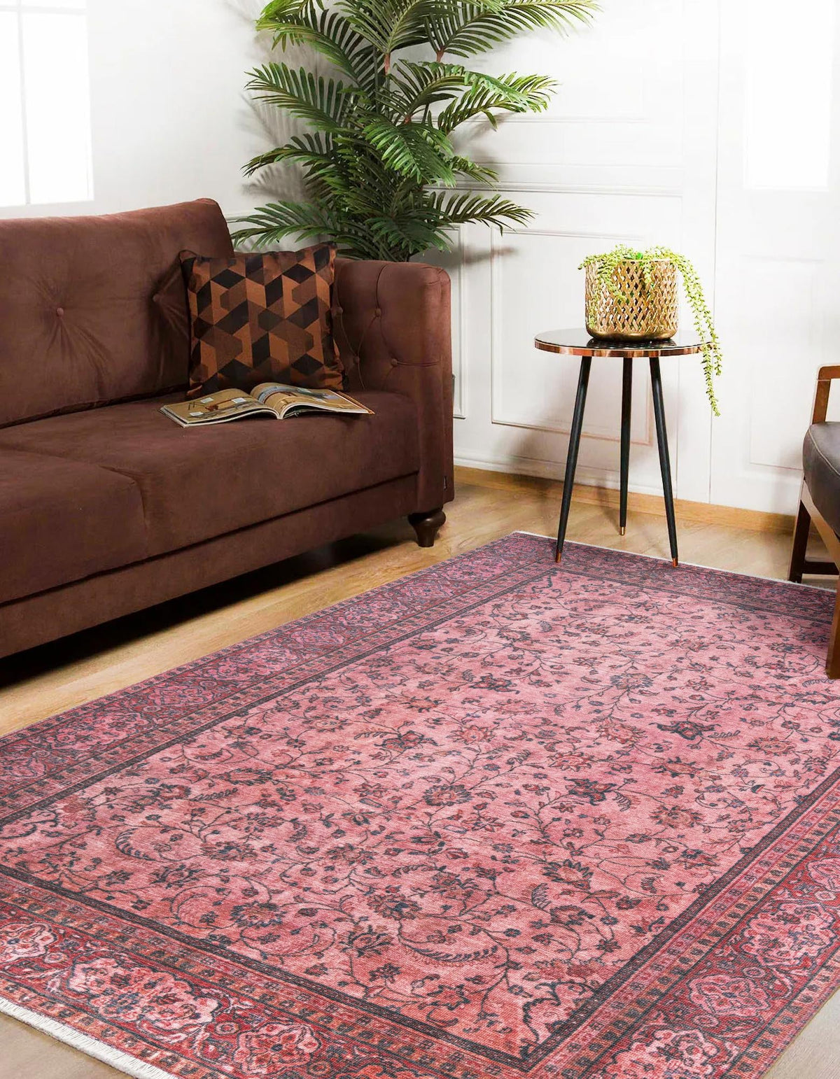 Bazaar Chic Collection Area Rug -  Larache Rectangle Antique Red  lifestyle 2