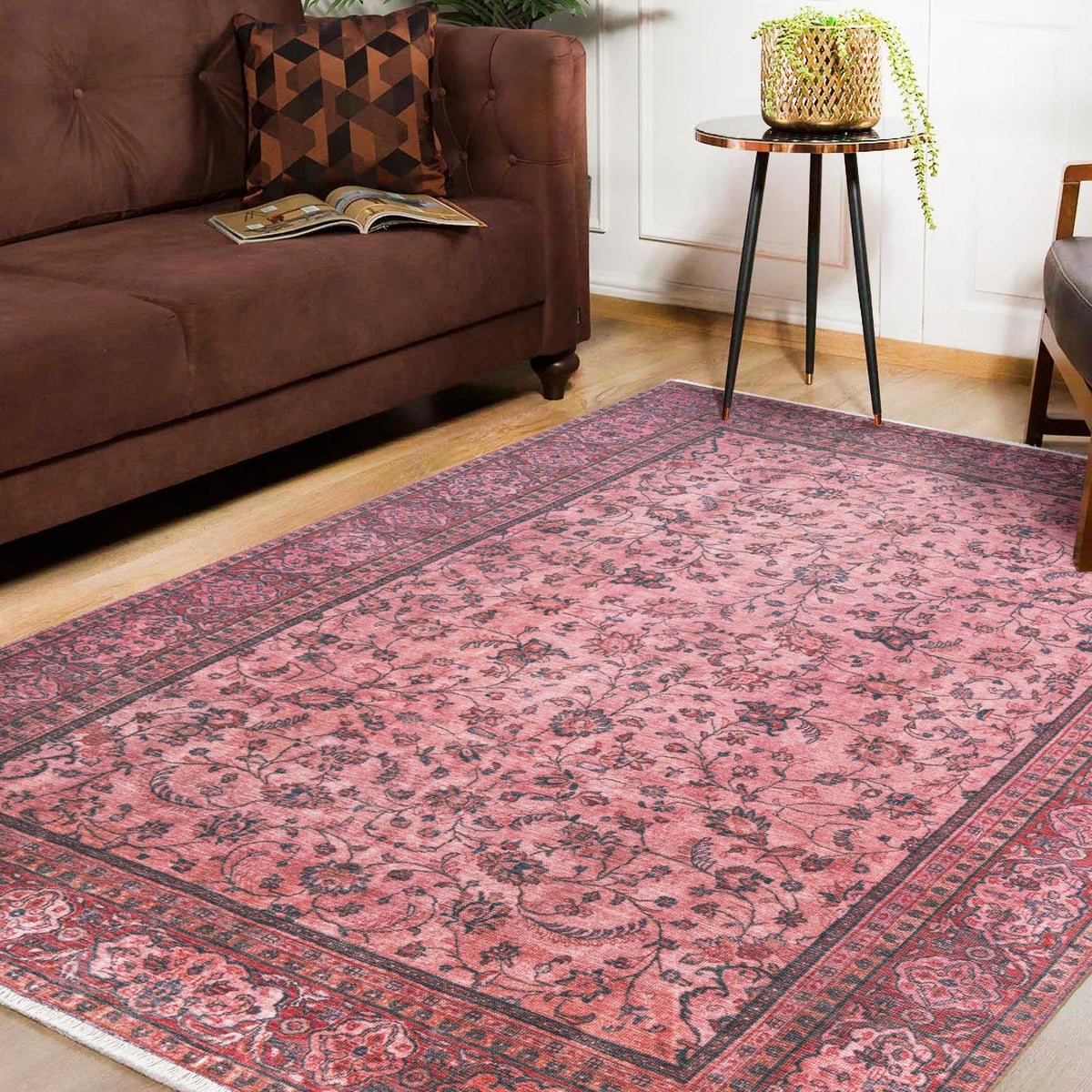 Bazaar Chic Collection Area Rug -  Larache Rectangle Antique Red  lifestyle 15
