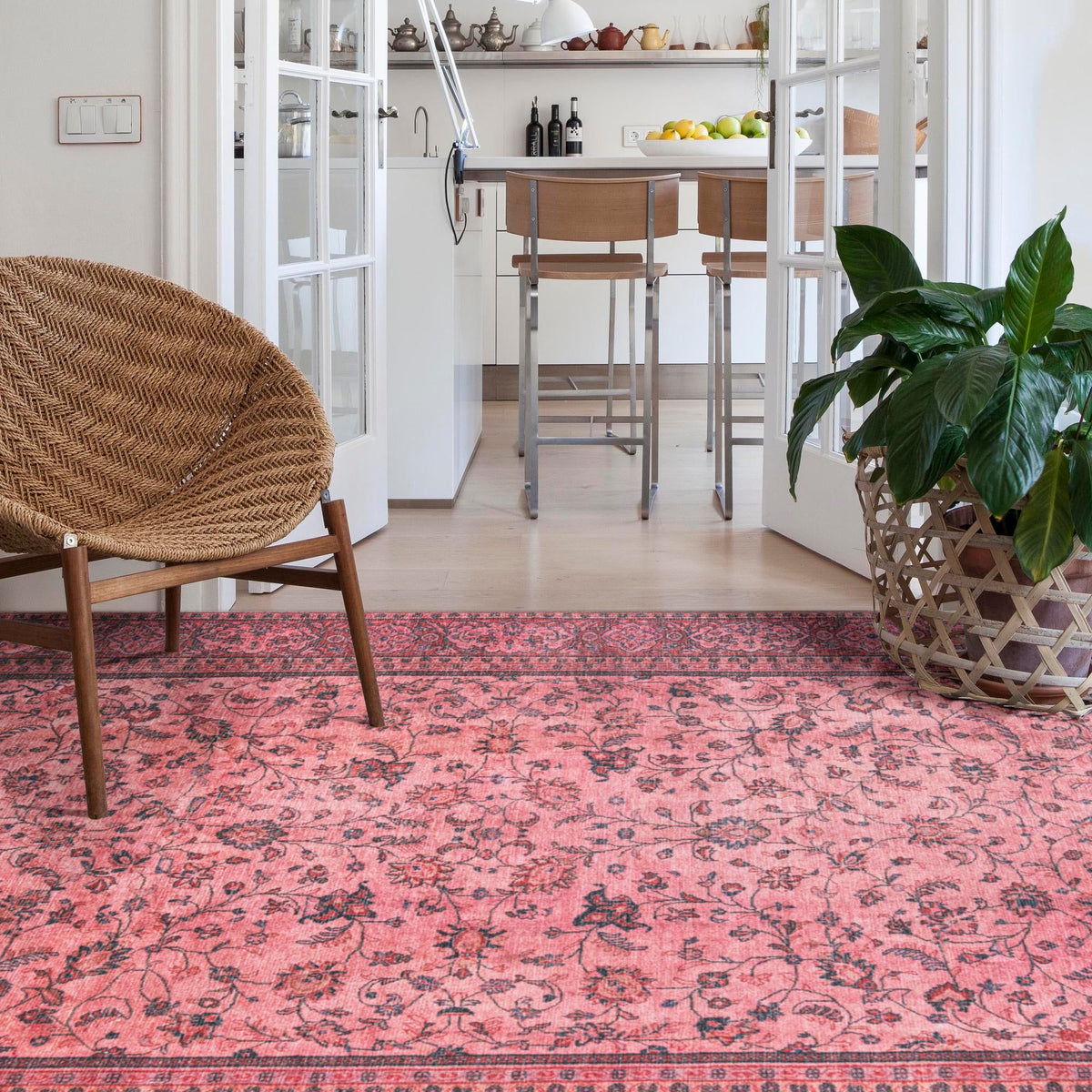 Bazaar Chic Collection Area Rug -  Larache Rectangle Antique Red  lifestyle 17