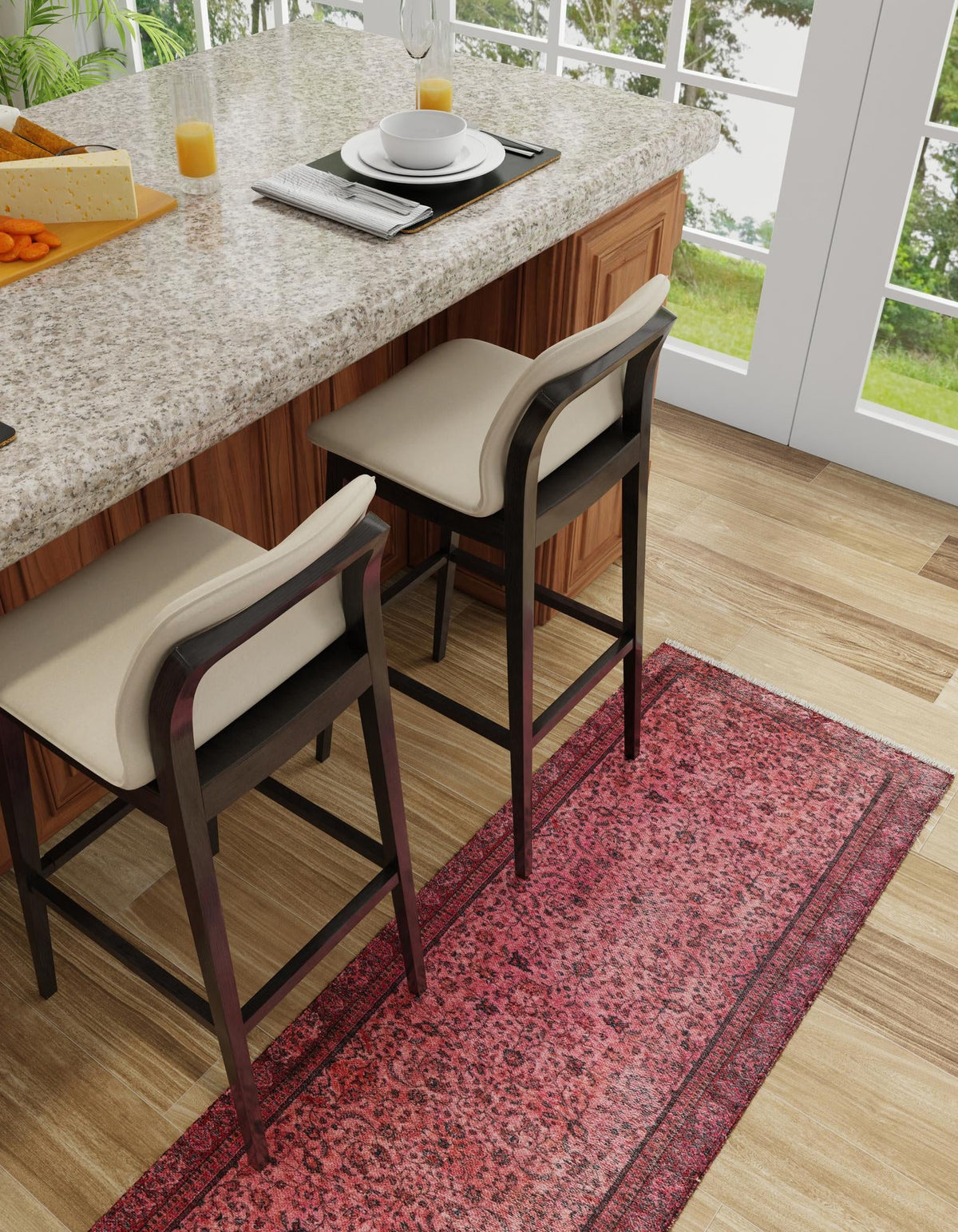 Bazaar Chic Collection Area Rug -  Larache Runner Antique Red  lifestyle 32