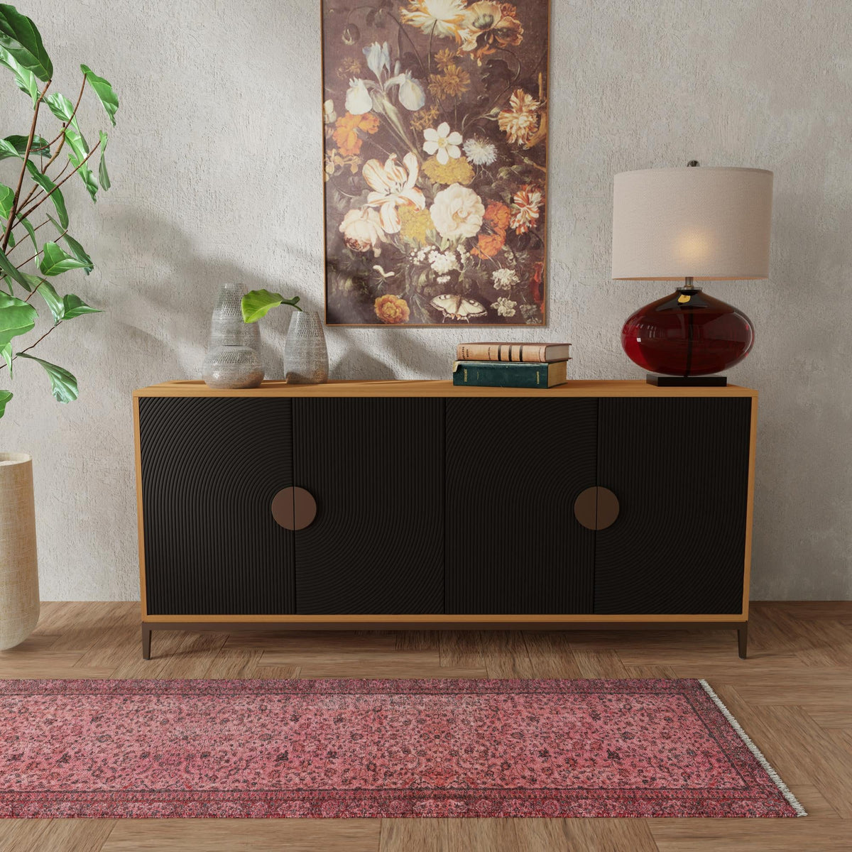 Bazaar Chic Collection Area Rug -  Larache Runner Antique Red  lifestyle 61