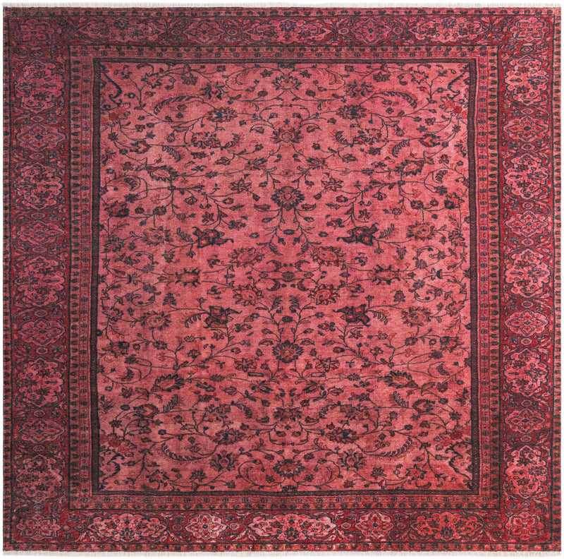 Bazaar Chic Collection Area Rug -  Larache Square Antique Red  lifestyle 28