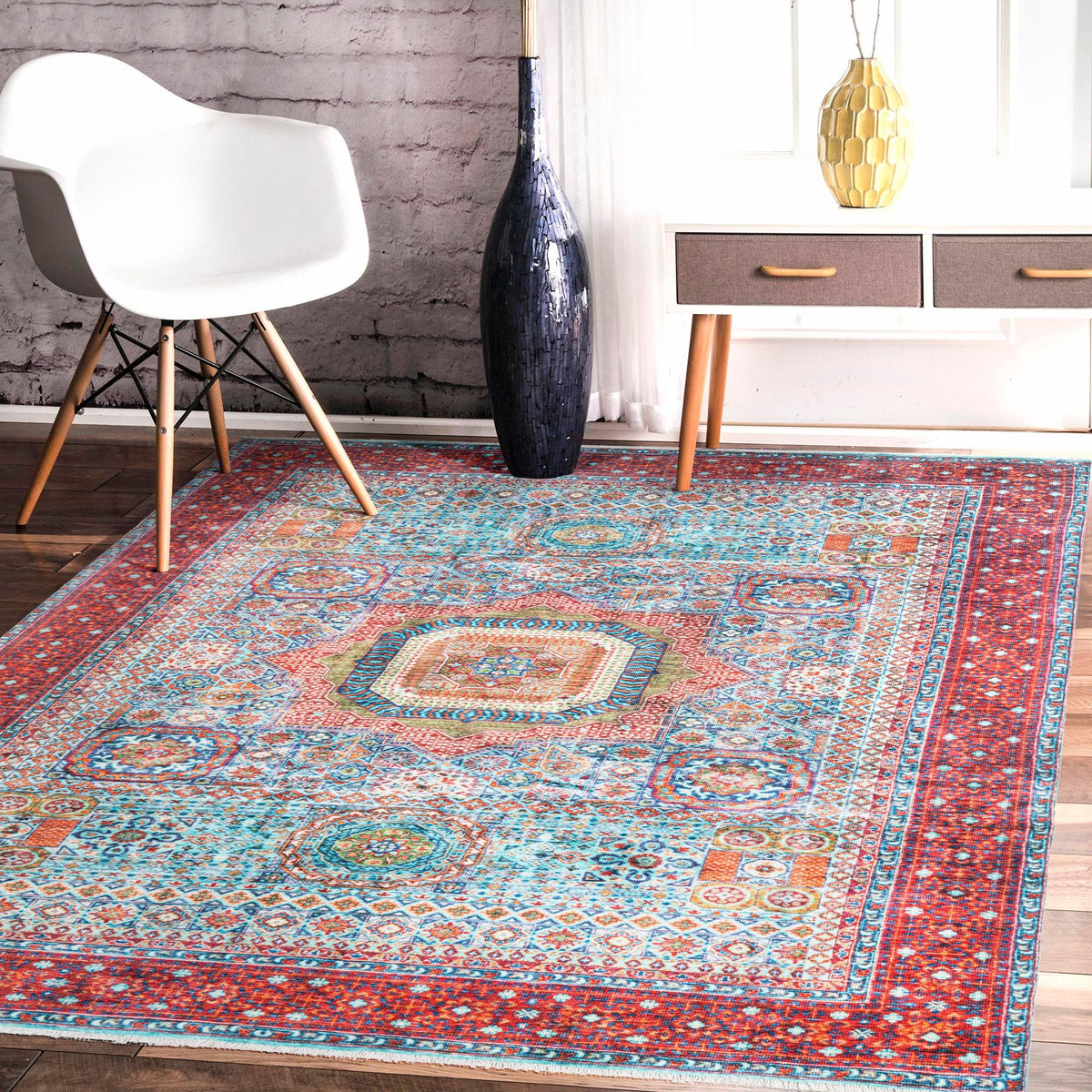 Bazaar Chic Collection Area Rug -  Nador Rectangle Multi  lifestyle 16