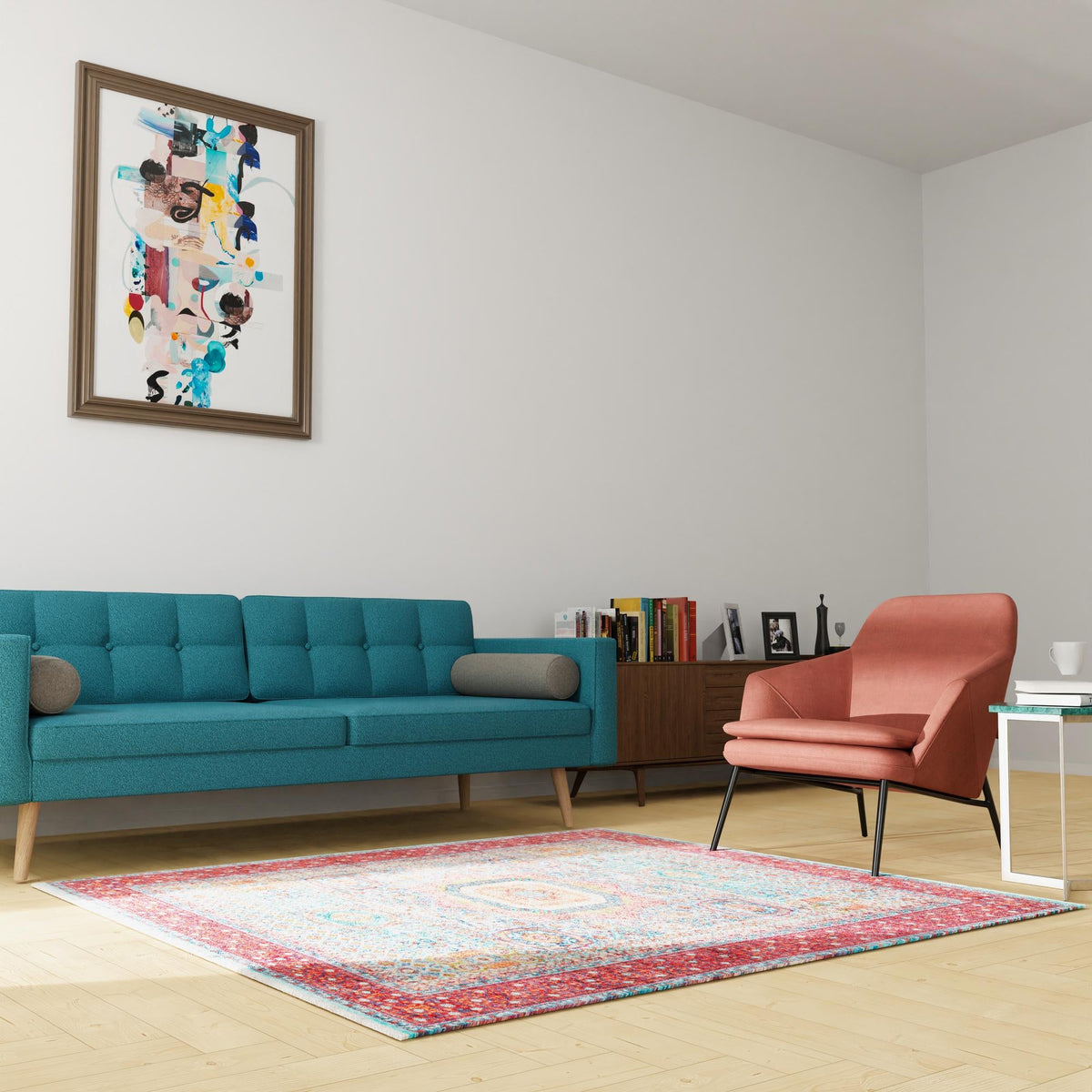 Bazaar Chic Collection Area Rug -  Nador Square Multi  lifestyle 54