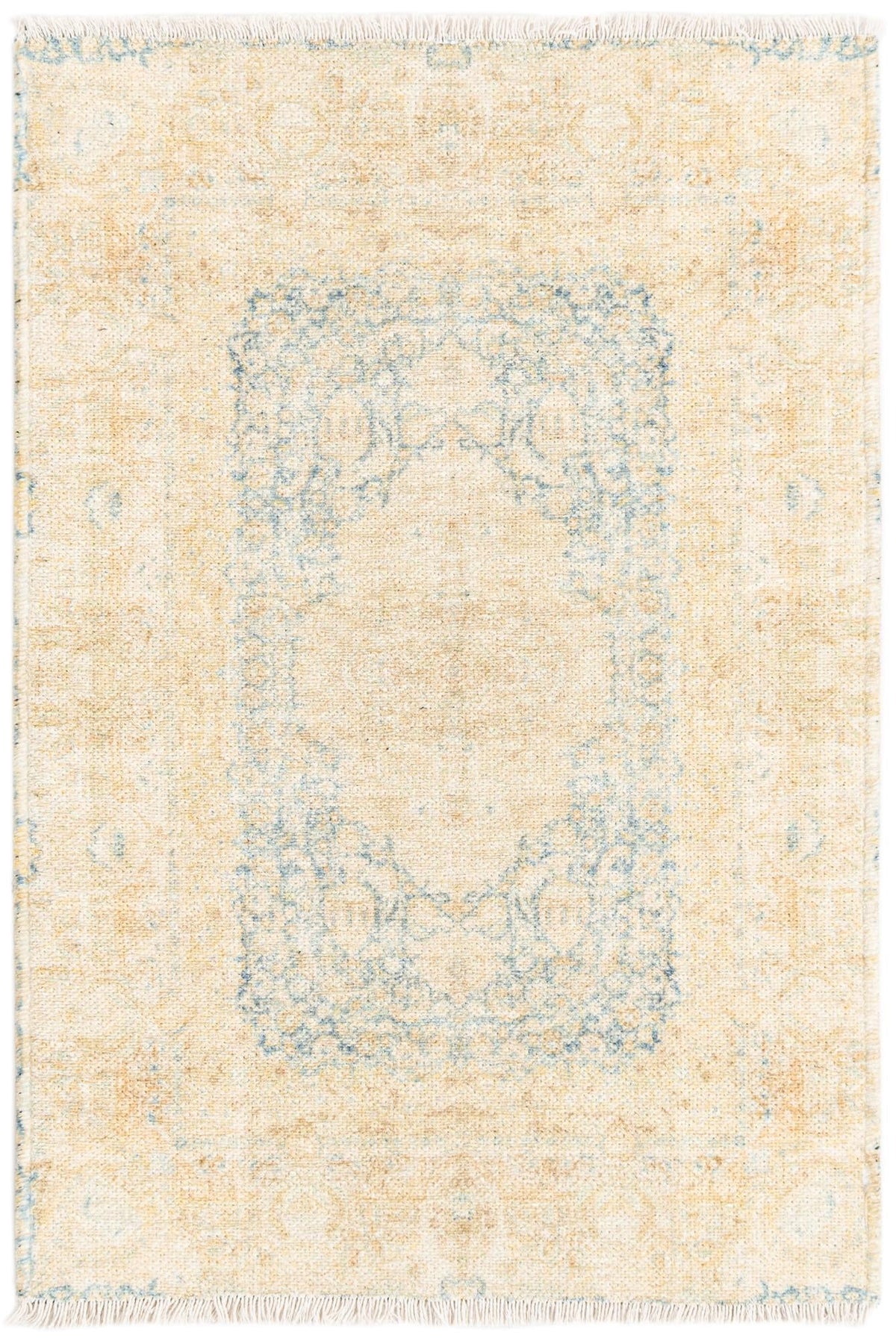 Bazaar Chic Collection Area Rug -  Kenitra Rectangle Blue and Ivory Main