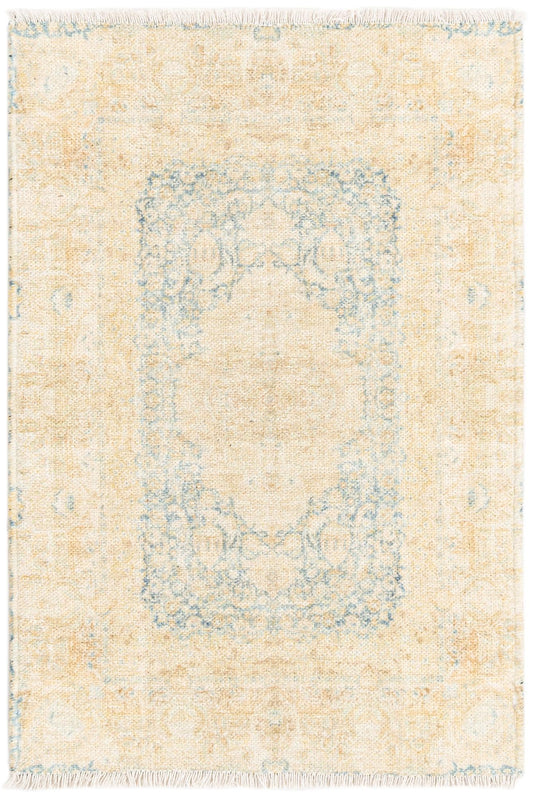 Bazaar Chic Collection Area Rug -  Kenitra Rectangle Blue and Ivory Main