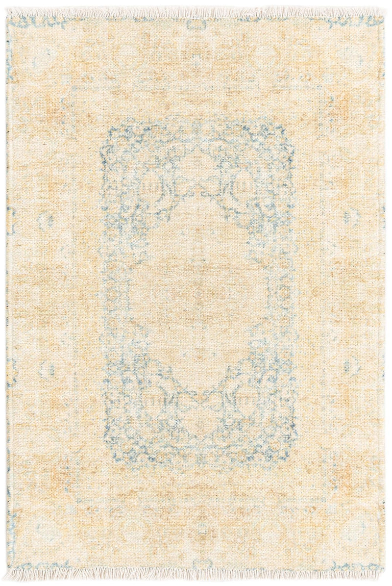 Bazaar Chic Collection Area Rug -  Kenitra Rectangle Blue and Ivory Main