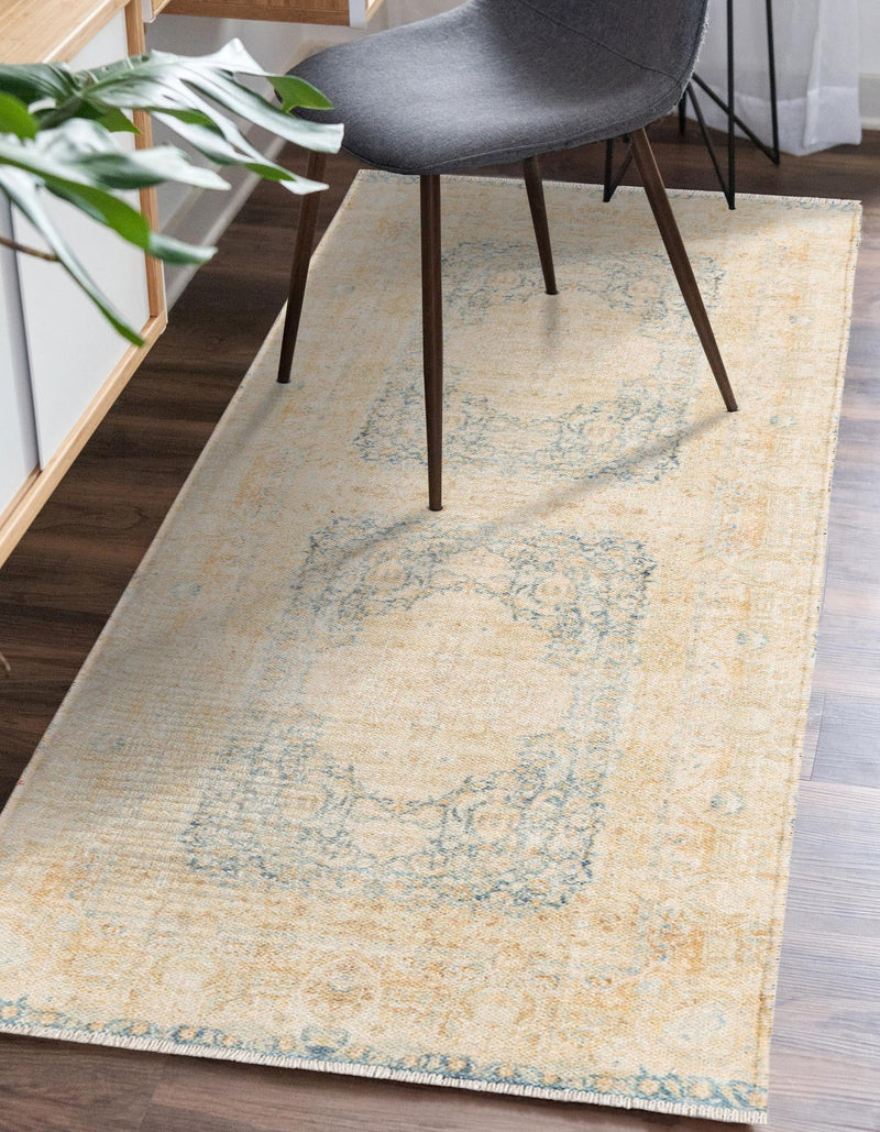 Bazaar Chic Collection Area Rug -  Kenitra Runner Blue and Ivory  lifestyle 20