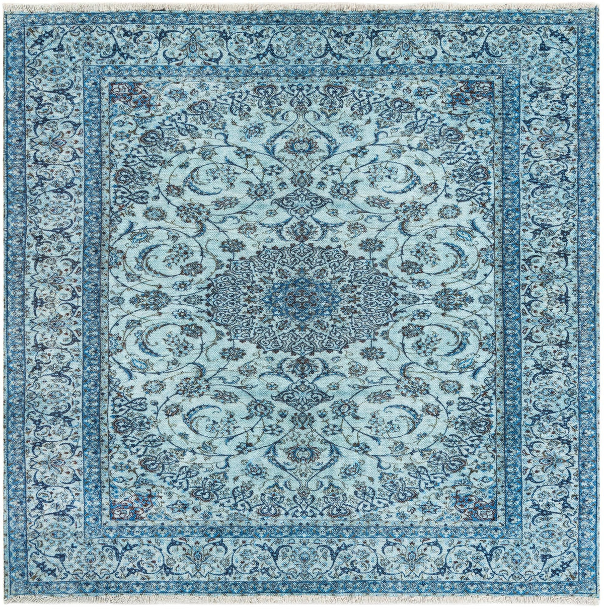 Bazaar Chic Collection Area Rug -  El Jadida Square Blue  lifestyle 19