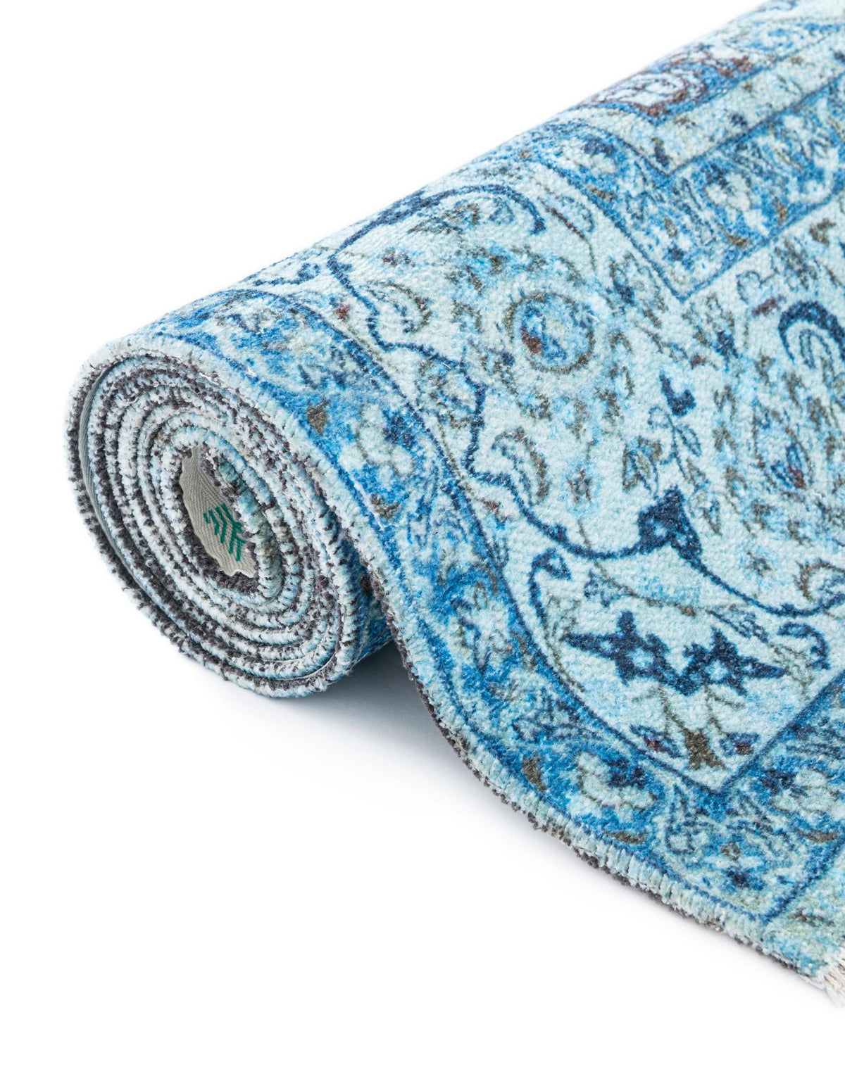 Bazaar Chic Collection Area Rug -  El Jadida Rectangle Blue  lifestyle 12