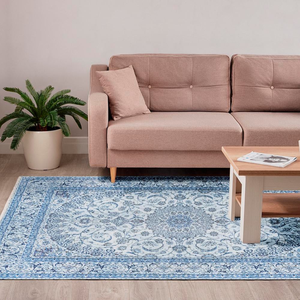 Bazaar Chic Collection Area Rug -  El Jadida Rectangle Blue  lifestyle 17