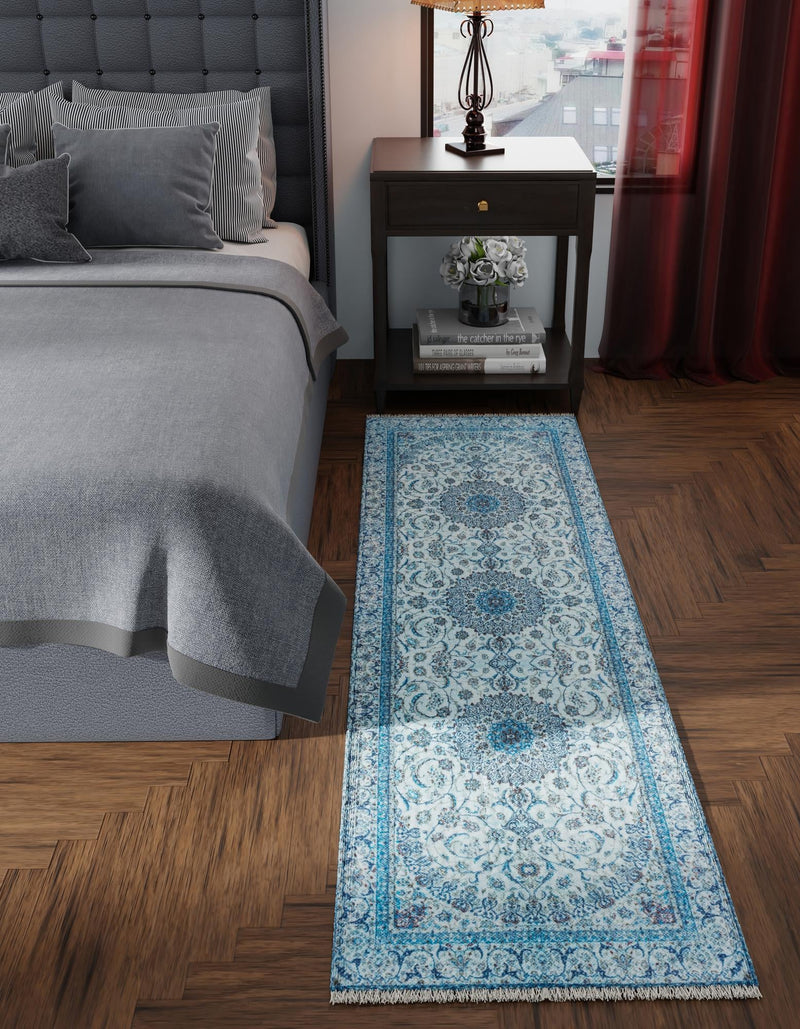 Bazaar Chic Collection Area Rug -  El Jadida Runner Blue  lifestyle 26
