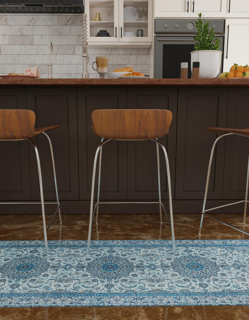 Bazaar Chic Collection Area Rug -  El Jadida Runner Blue  lifestyle 28