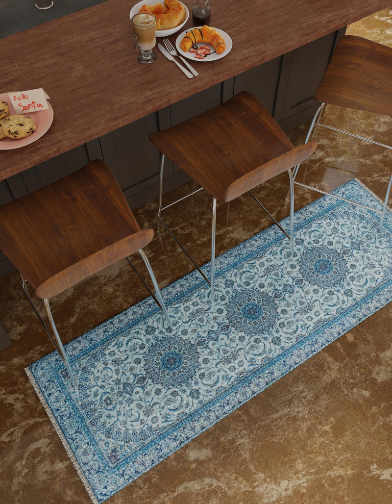 Bazaar Chic Collection Area Rug -  El Jadida Runner Blue  lifestyle 30