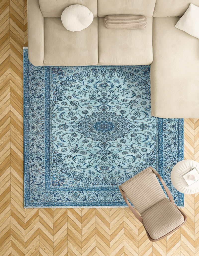 Bazaar Chic Collection Area Rug -  El Jadida Square Blue  lifestyle 59