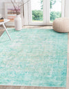 Bazaar Chic Collection Area Rug -  Taza Rectangle Turquoise  lifestyle 3