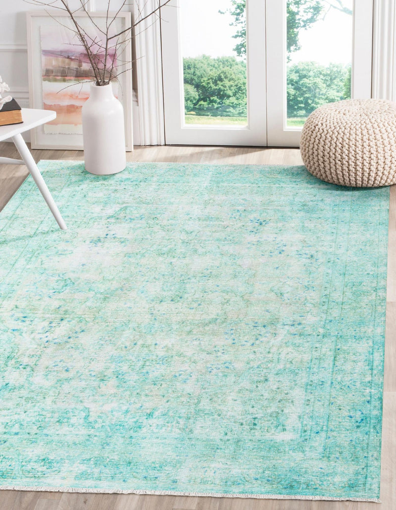 Bazaar Chic Collection Area Rug -  Taza Rectangle Turquoise  lifestyle 3