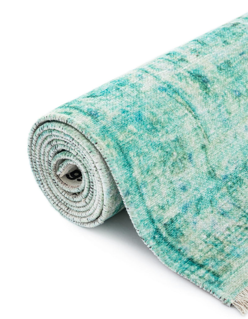 Bazaar Chic Collection Area Rug -  Taza Rectangle Turquoise  lifestyle 12