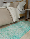 Bazaar Chic Collection Area Rug -  Taza Runner Turquoise  lifestyle 24