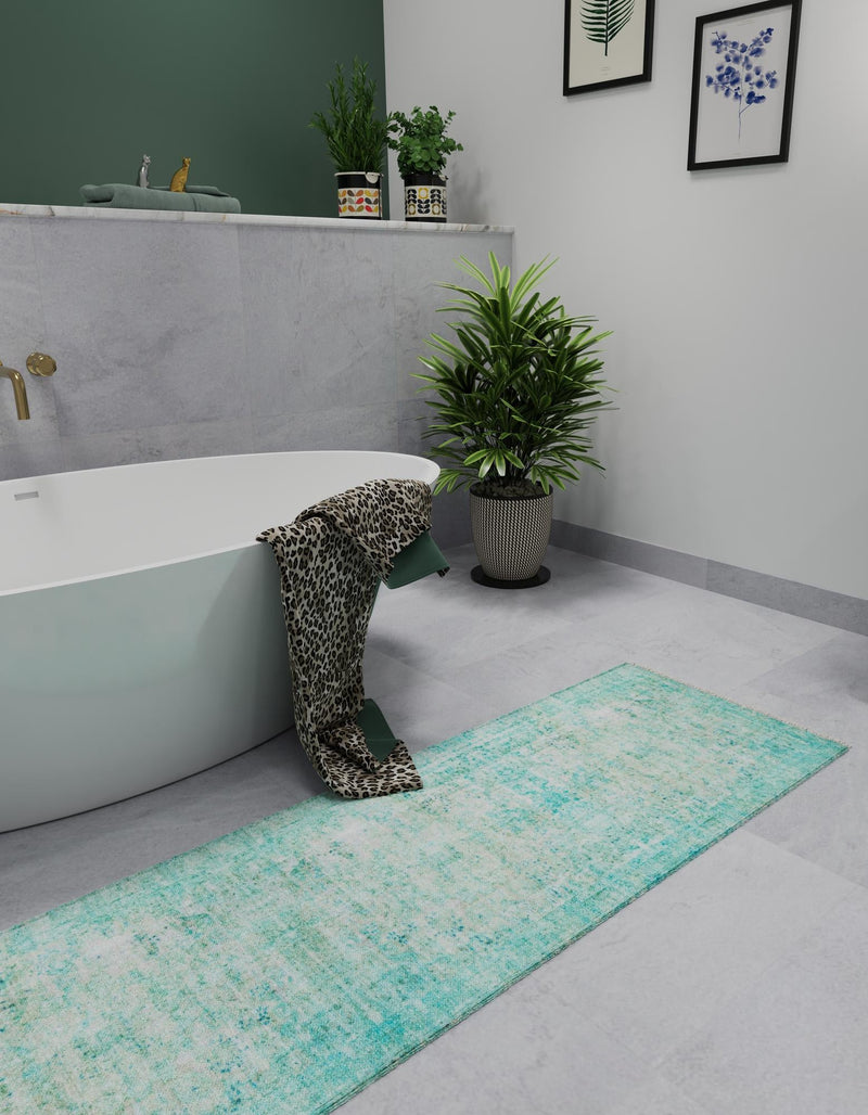 Bazaar Chic Collection Area Rug -  Taza Runner Turquoise  lifestyle 34