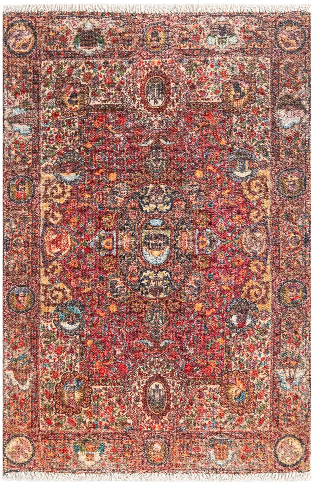 Bazaar Chic Collection Area Rug -  Khouribga Rectangle Rust Red Main