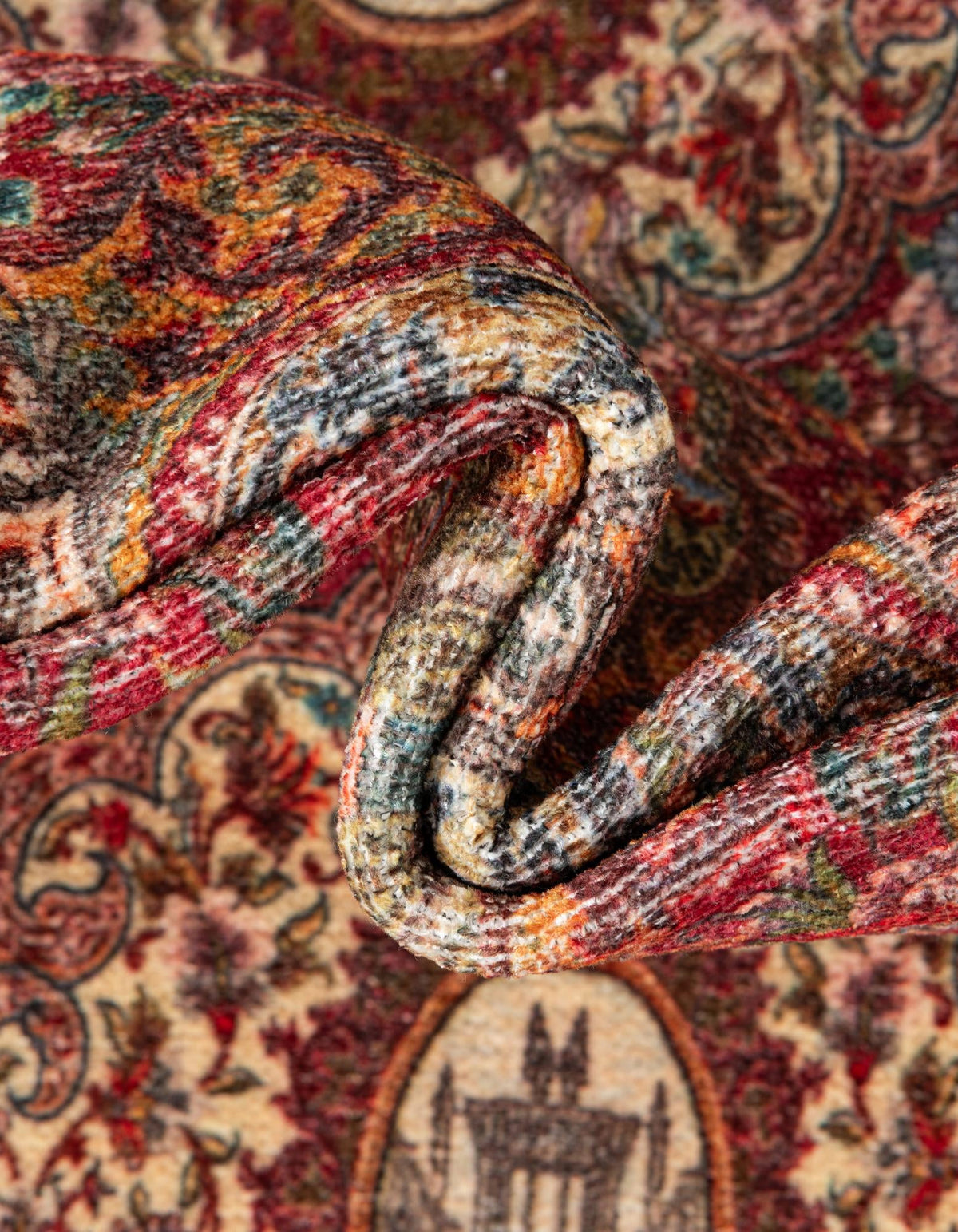 Bazaar Chic Collection Area Rug -  Khouribga Rectangle Rust Red  lifestyle 8