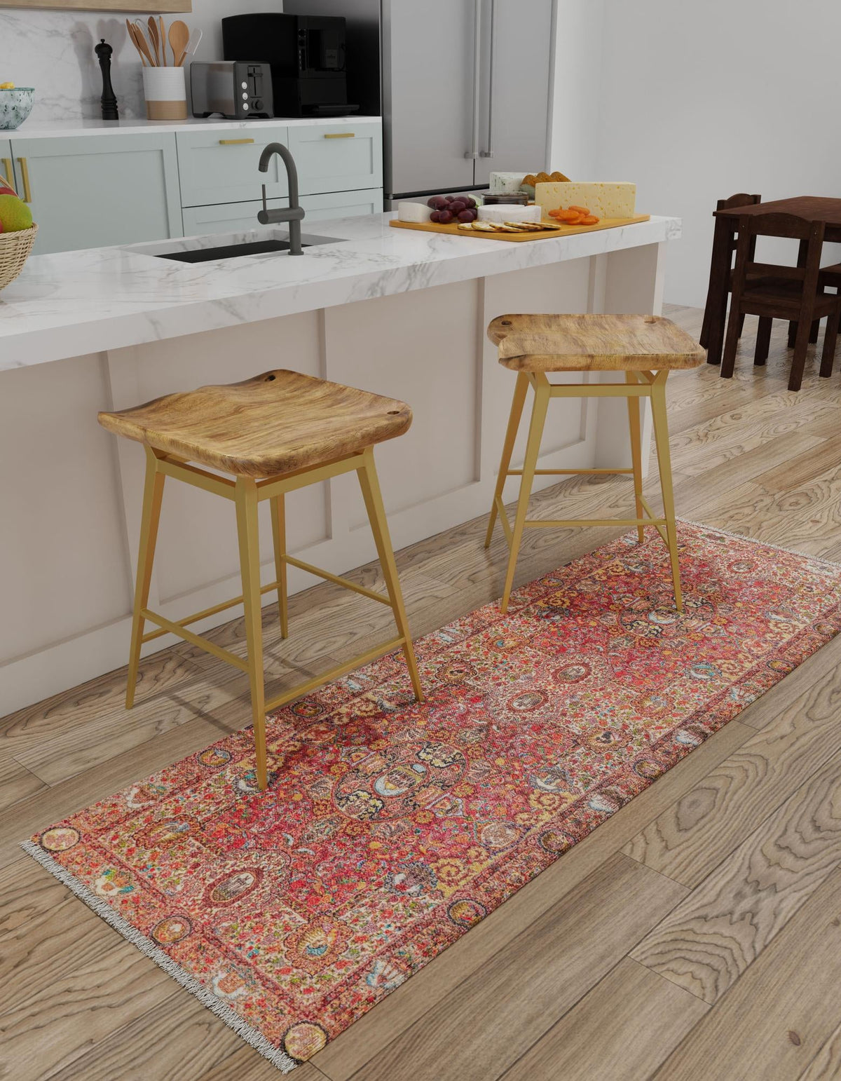 Bazaar Chic Collection Area Rug -  Khouribga Runner Rust Red  lifestyle 28