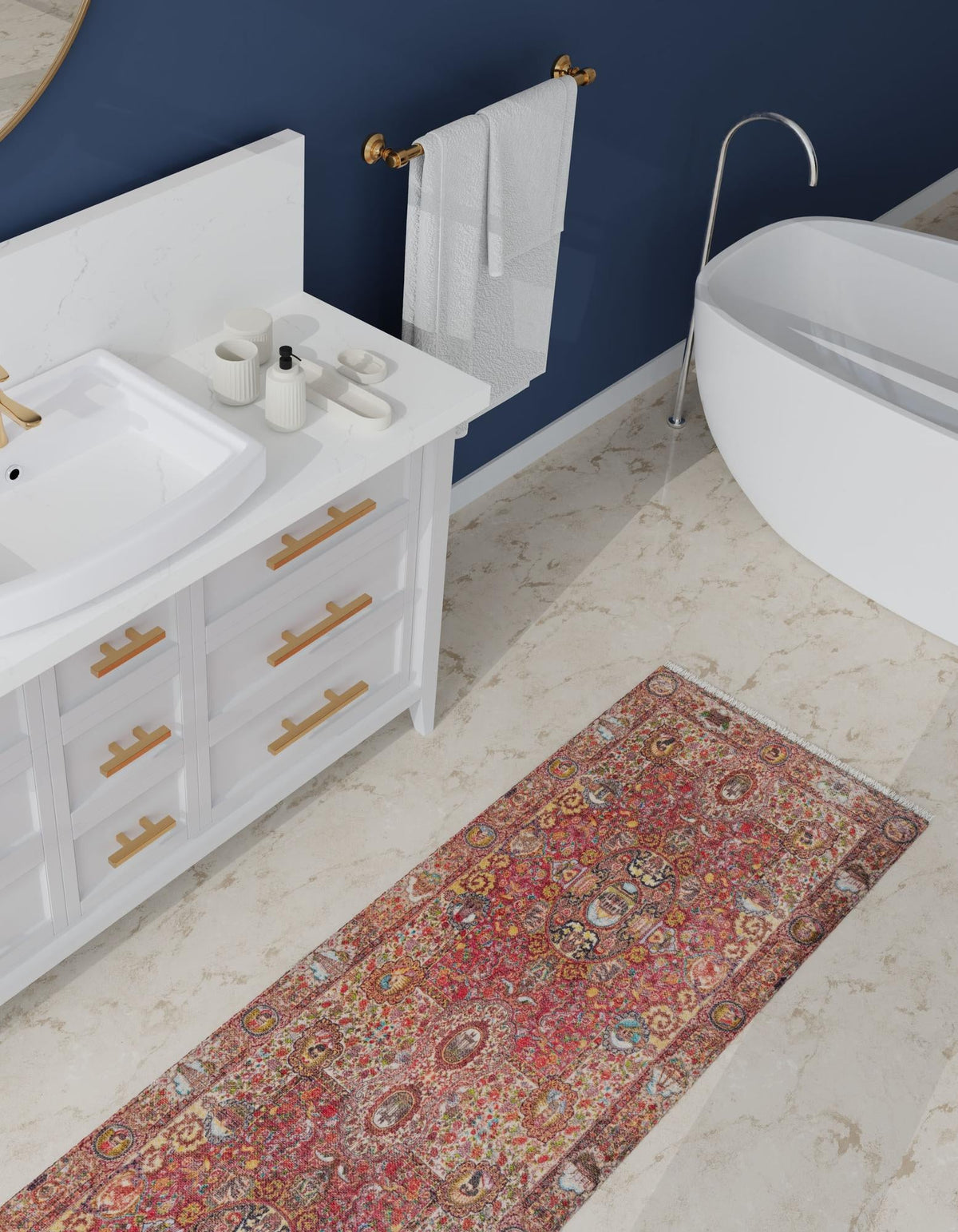 Bazaar Chic Collection Area Rug -  Khouribga Runner Rust Red  lifestyle 32