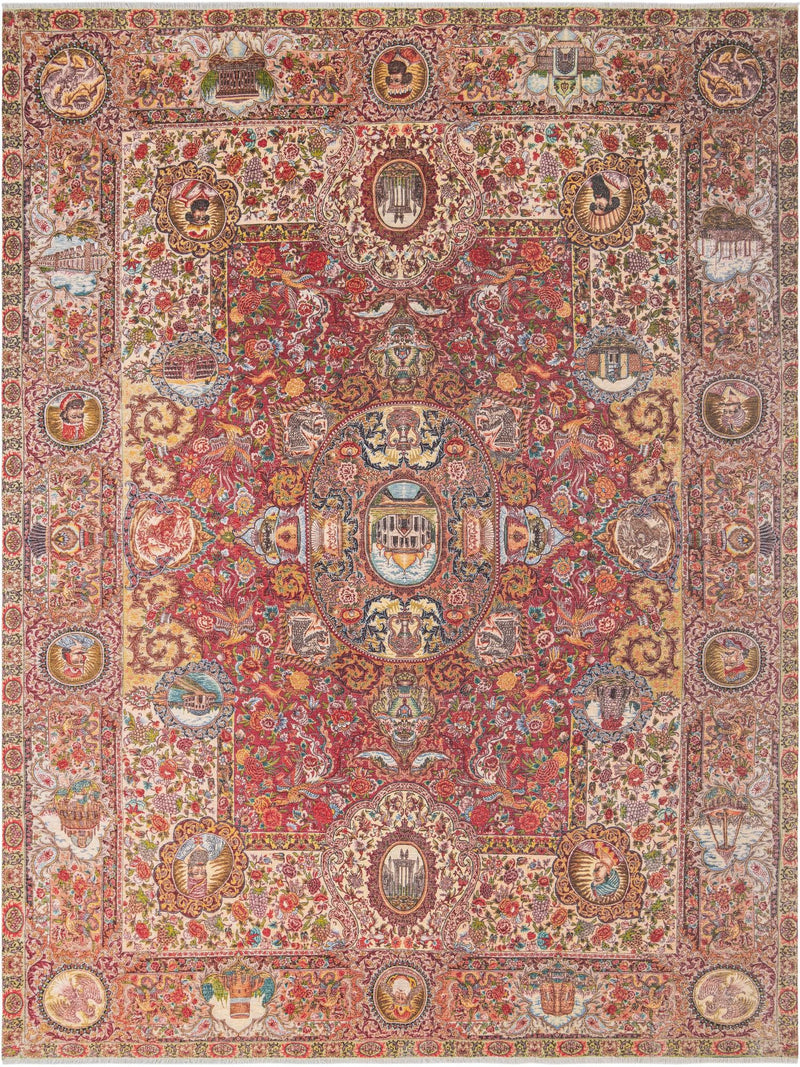 Bazaar Chic Collection Area Rug -  Khouribga Rectangle Rust Red  lifestyle 2