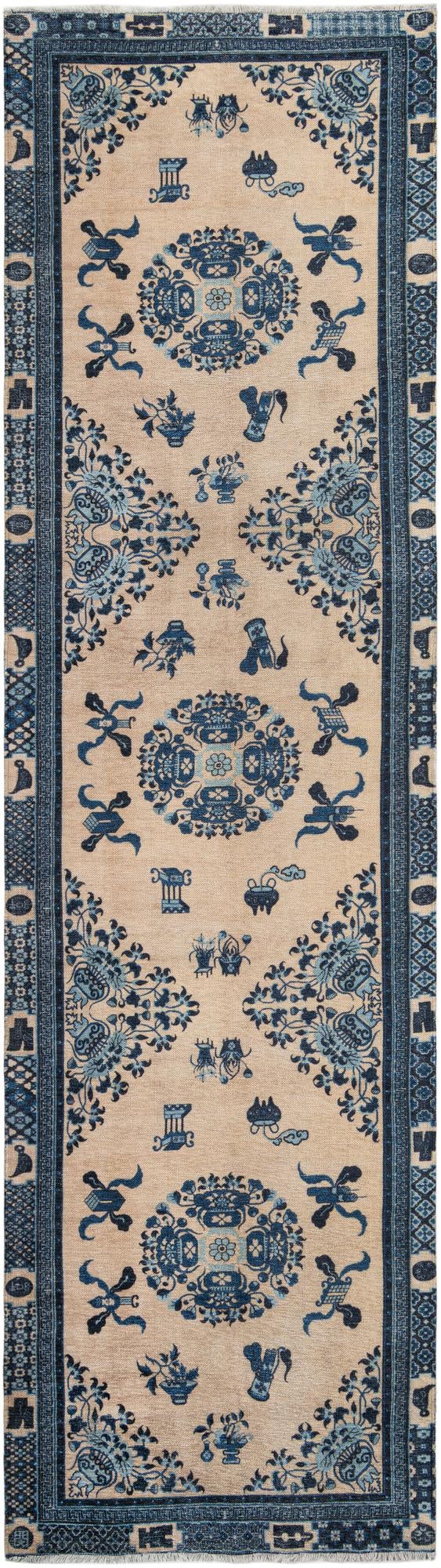 Bazaar Chic Collection Area Rug -  Casablanca Runner Ivory and Blue  lifestyle 20