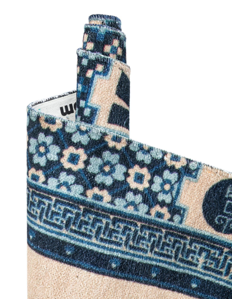 Bazaar Chic Collection Area Rug -  Casablanca Rectangle Ivory and Blue  lifestyle 11