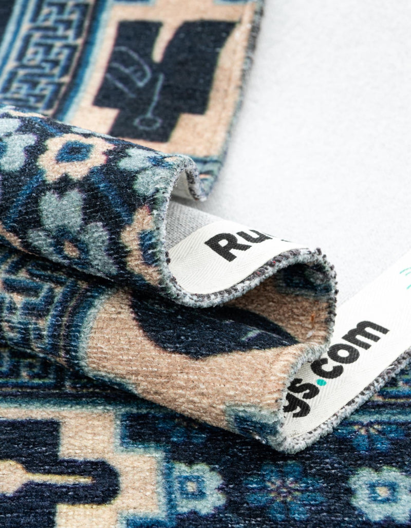 Bazaar Chic Collection Area Rug -  Casablanca Rectangle Ivory and Blue  lifestyle 13