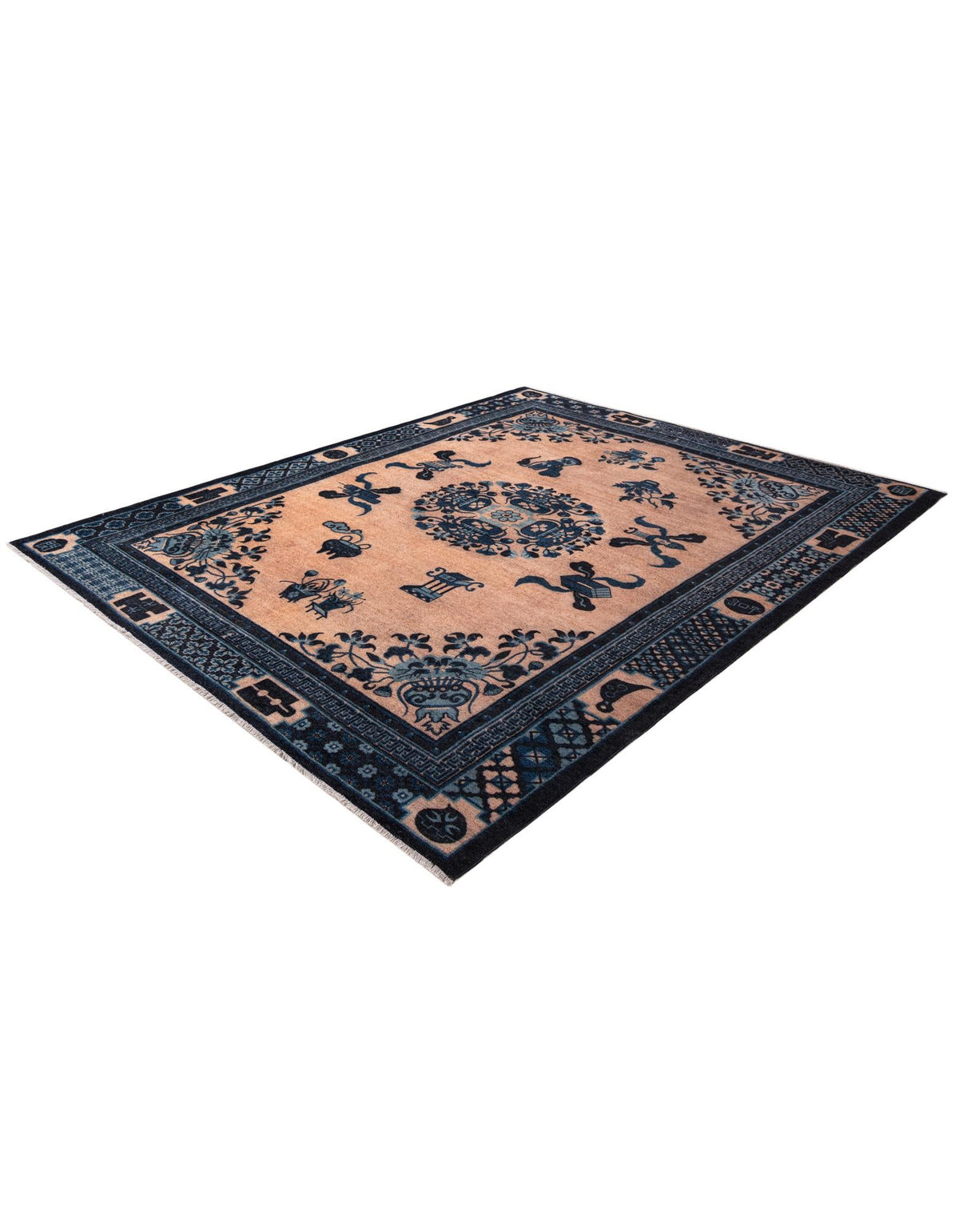 Bazaar Chic Collection Area Rug -  Casablanca Rectangle Ivory and Blue  lifestyle 3